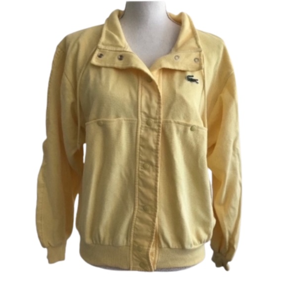 Chemise LaCoste France retro yellow vintage jacket windbreaker vintage - Picture 1 of 9